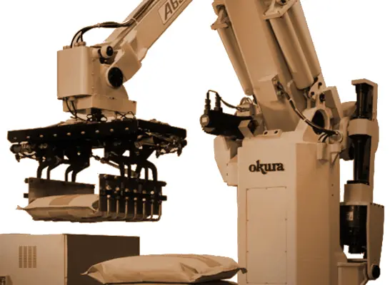 1984年発売の多関節型ロボットパレタイザAシリーズ